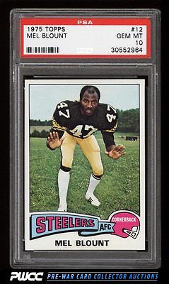 1975 Topps Football Mel Blount ROOKIE RC 12 PSA 10 GEM MINT PWCC