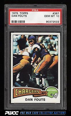 1975 Topps Football Dan Fouts ROOKIE RC 367 PSA 10 GEM MINT PWCC