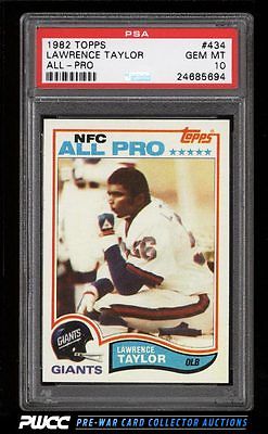 1982 Topps Football Lawrence Taylor ROOKIE RC 434 PSA 10 GEM MINT PWCC