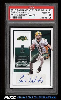 2016 Panini Contenders Carson Wentz ROOKIE RC AUTO 127 PSA 10 GEM MINT PWCC