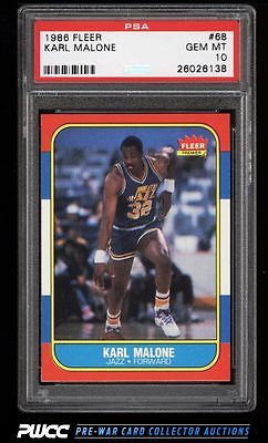 1986 Fleer Basketball SETBREAK Karl Malone ROOKIE RC 68 PSA 10 GEM MINT PWCC