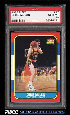 1986 Fleer Basketball SETBREAK Chris Mullin ROOKIE RC 77 PSA 10 GEM MINT PWCC