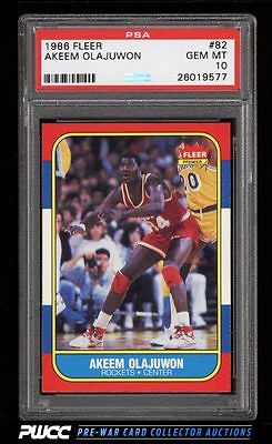 1986 Fleer Basketball SETBREAK Hakeem Olajuwon ROOKIE RC 82 PSA 10 GEM PWCC