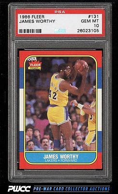 1986 Fleer Basketball SETBREAK James Worthy ROOKIE RC 131 PSA 10 GEM MT PWCC