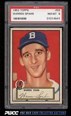 1952 Topps SETBREAK Warren Spahn 33 PSA 8 NMMT PWCC