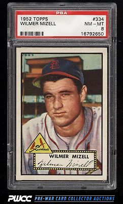 1952 Topps SETBREAK Wilmer Mizell ROOKIE RC 334 PSA 8 NMMT PWCC