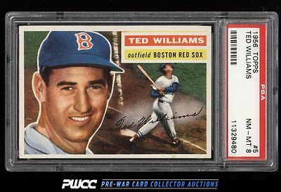 1956 Topps SETBREAK Ted Williams GRAY BACK 5 PSA 8 NMMT PWCC