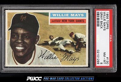 1956 Topps SETBREAK Willie Mays 130 PSA 8 NMMT PWCC