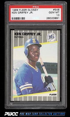 1989 Fleer Glossy Ken Griffey Jr ROOKIE RC 548 PSA 10 GEM MINT PWCC