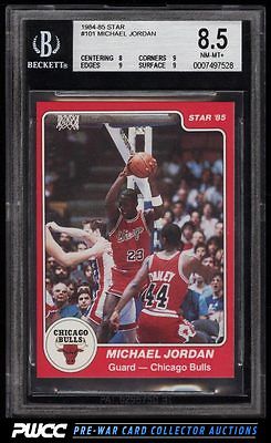 198485 Star Basketball Michael Jordan ROOKIE RC 101 BGS 85 NMMT PWCC