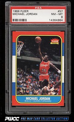 1986 Fleer Basketball Michael Jordan ROOKIE RC 57 PSA 8 NMMT PWCC