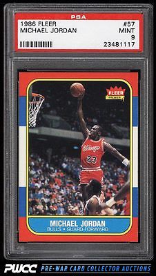 1986 Fleer Basketball Michael Jordan ROOKIE RC 57 PSA 9 MINT PWCC