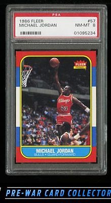 1986 Fleer BBall HiGrade COMPLETE SET Michael Jordan 57 ROOKIE RC PSA 8 PWCC