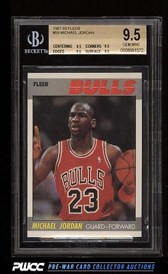 1987 Fleer Basketball Michael Jordan 59 BGS 95 GEM MINT PWCC