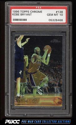 1996 Topps Chrome Kobe Bryant ROOKIE RC 138 PSA 10 GEM MINT PWCC