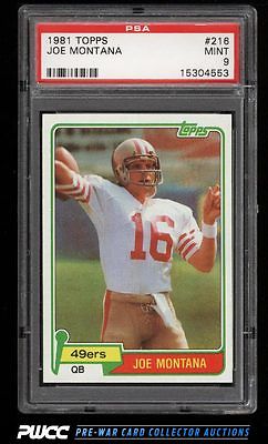 1981 Topps Football Joe Montana ROOKIE RC 216 PSA 9 MINT PWCC