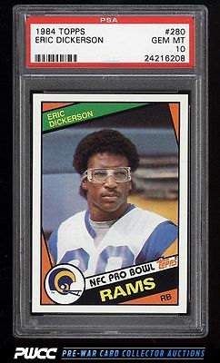 1984 Topps Football Eric Dickerson ROOKIE RC 280 PSA 10 GEM MINT PWCC