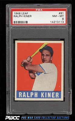 1948 Leaf Ralph Kiner ROOKIE RC 91 PSA 8 NMMT PWCC