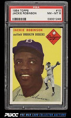 1954 Topps Jackie Robinson 10 PSA 8 NMMT PWCC