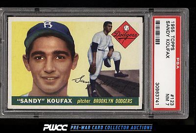 1955 Topps Sandy Koufax ROOKIE RC 123 PSA 7 NRMT PWCC