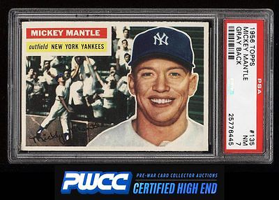 1956 Topps Mickey Mantle 135 PSA 7 NRMT PWCCHE