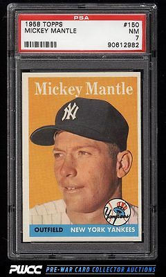 1958 Topps Mickey Mantle 150 PSA 7 NRMT PWCC