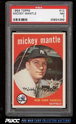 1959 Topps Mickey Mantle 10 PSA 7 NRMT PWCC