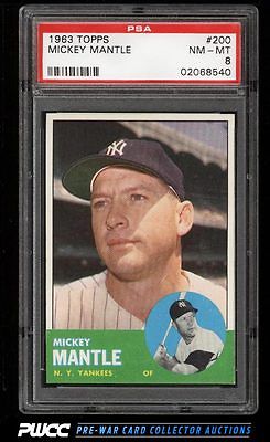 1963 Topps Mickey Mantle 200 PSA 8 NMMT PWCC