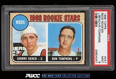 1968 Topps Johnny Bench ROOKIE RC 247 PSA 9 MINT PWCC