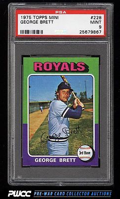 1975 Topps Mini George Brett ROOKIE RC 228 PSA 9 MINT PWCC