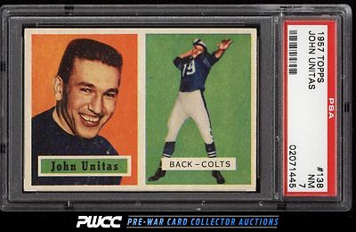 1957 Topps Football Johnny Unitas ROOKIE RC 138 PSA 7 NRMT PWCC