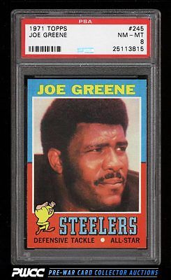 1971 Topps Football Joe Greene ROOKIE RC 245 PSA 8 NMMT PWCC