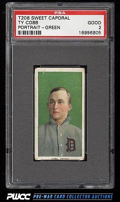 190911 T206 Ty Cobb GREEN PORTRAIT PSA 2 GD PWCC