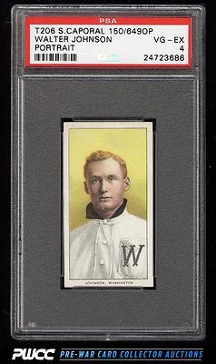 190911 T206 Walter Johnson PORTRAIT PSA 4 VGEX PWCC