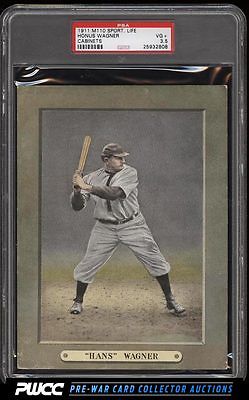 1911 M110 Sporting Life Cabinets Honus Wagner PSA 35 VG PWCC