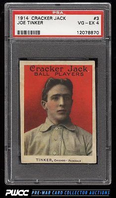 1914 Cracker Jack Joe Tinker 3 PSA 4 VGEX PWCC