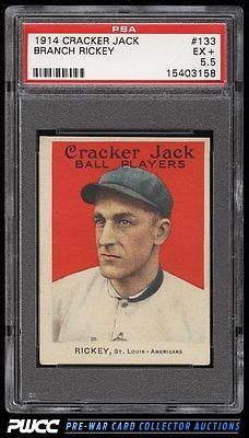 1914 Cracker Jack Branch Rickey 133 PSA 55 EX PWCC