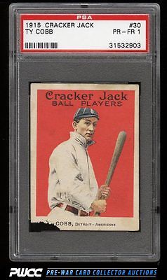 1915 Cracker Jack Ty Cobb 30 PSA 1 PR PWCC