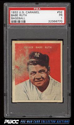 1932 US Caramel Babe Ruth 32 PSA 1 PR PWCC