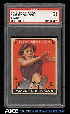 1933 Goudey Sport Kings Babe Didrickson TRACK 45 PSA 7 NRMT PWCC