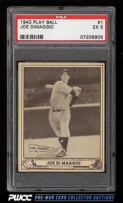 1940 Play Ball Joe DiMaggio 1 PSA 5 EX PWCC