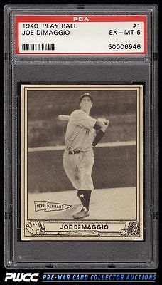 1940 Play Ball Joe DiMaggio 1 PSA 6 EXMT PWCC