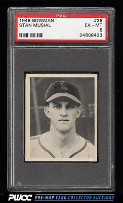 1948 Bowman Stan Musial ROOKIE RC 36 PSA 6 EXMT PWCC