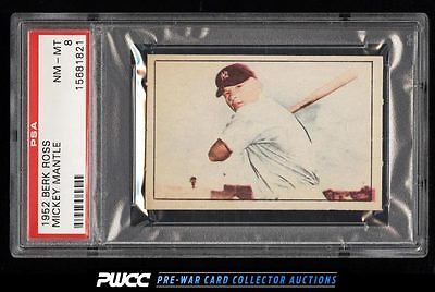 1952 Berk Ross Mickey Mantle PSA 8 NMMT PWCC