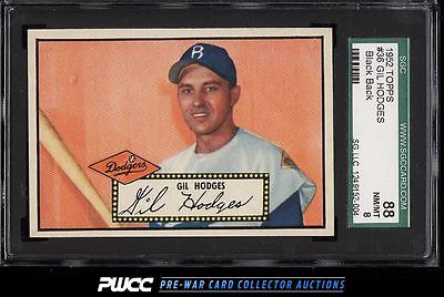 1952 Topps Gil Hodges BLACK BACK 36 SGC 888 NMMT PWCC