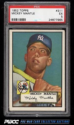 1952 Topps Mickey Mantle 311 PSA 5 EX PWCC