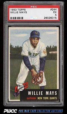 1953 Topps Willie Mays SHORT PRINT 244 PSA 5 EX PWCC