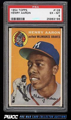 1954 Topps Hank Aaron ROOKIE RC 128 PSA 6 EXMT PWCC