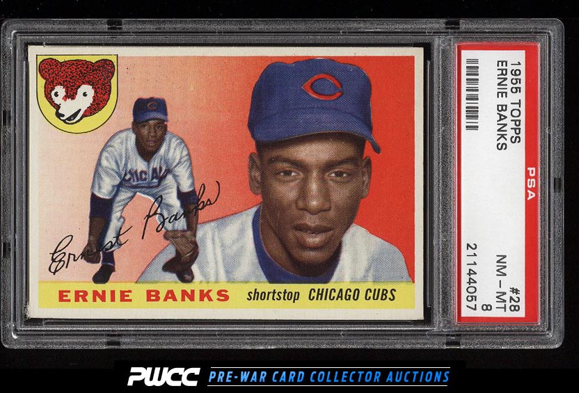 1955 Topps Ernie Banks 28 PSA 8 NMMT PWCC