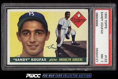 1955 Topps Sandy Koufax ROOKIE RC 123 PSA 7 NRMT PWCC